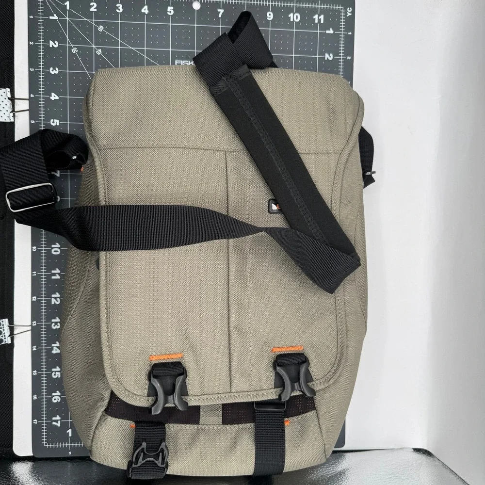 Boyt Messenger‎ Bag Unisex Large Tan Orange Cordura Laptop Shoulder Travel Bag
